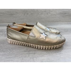 BM Bernie Mev Women's Sneaker Skateboard Slip-On Leather US 10 Gold Casual Shoes